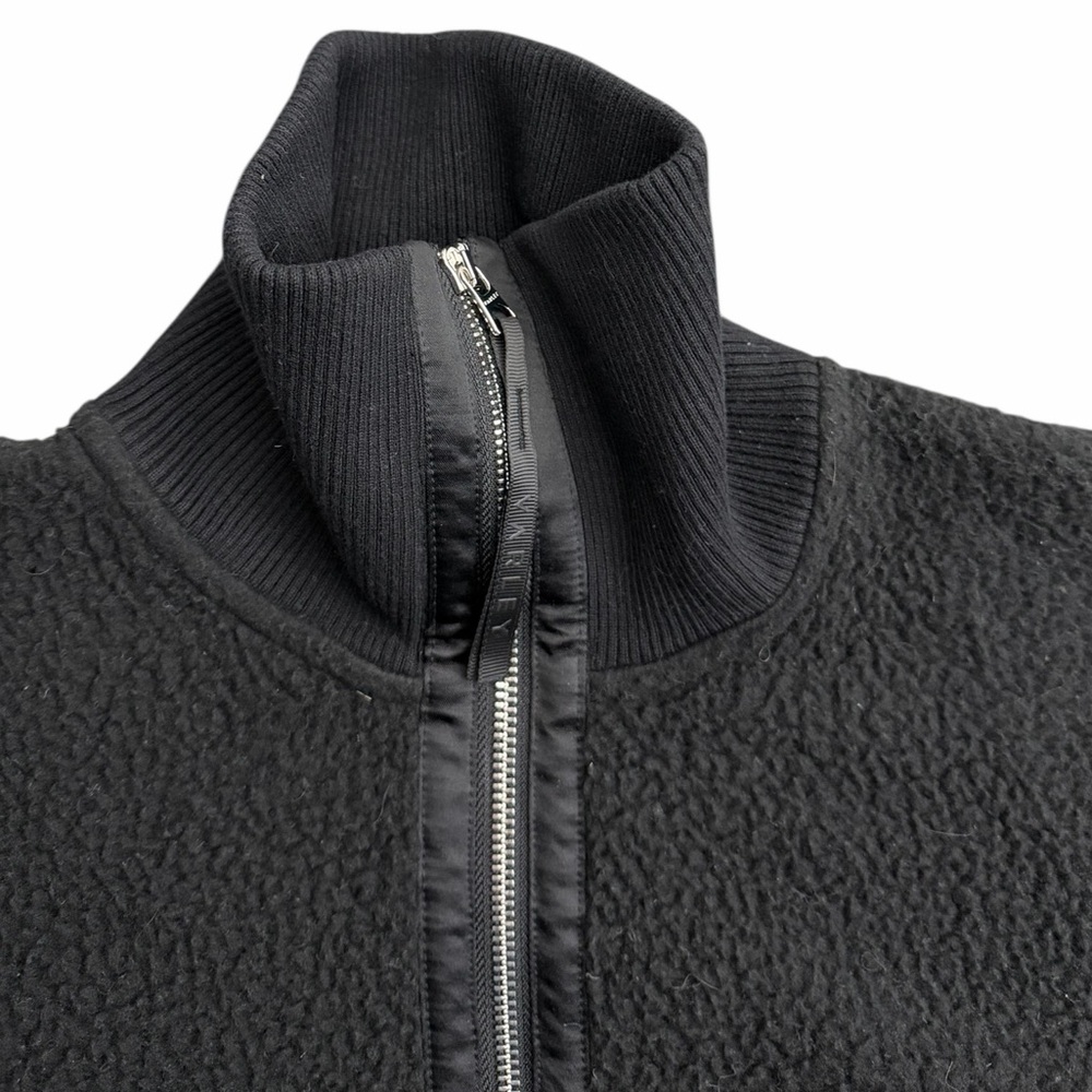Varley Cozy Sherpa Half Zip Pullover Black XS Funnel Neck Side Zip Detail - Picture 2 of 4